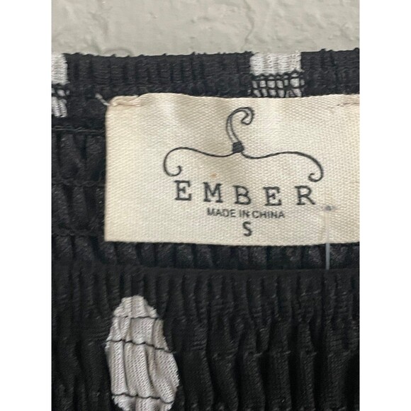 Ember Polka Dot Ruffle Long Sleeve Top size small women’s - Picture 3 of 5